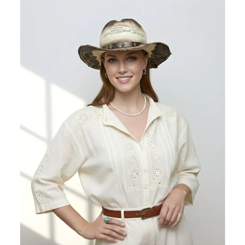 O’Ryan Hat Company Cowgirl Hat Brown Tan‎ Women One Size